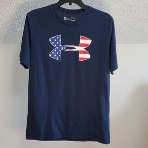 Under Armour Shirt, Blue Heat Gear, sz:M